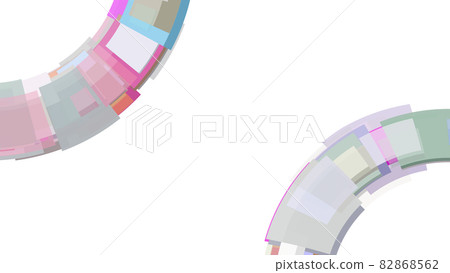 CG background material: Rectangle arranged in a circle 82868562