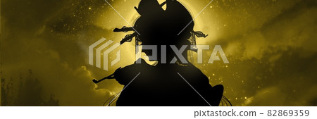 A paper-cut illustration of an oiran with a flashy hair ornament that blows a smoke tube against a suspiciously shining full moon A paper-cut illustration of an oiran with a flashy hair ornament that blows a smoke tube against a suspiciously shining full moon 82869359