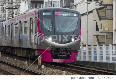 Keio Line bound for Shinjuku Train Keio 5000 series Keio 5000 series Keio Liner Keio Line bound for Shinjuku Train Keio 5000 series Keio 5000 series Keio Liner 82869698