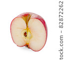 Red apple half isolated on white. Apple Clipping Path 82872262