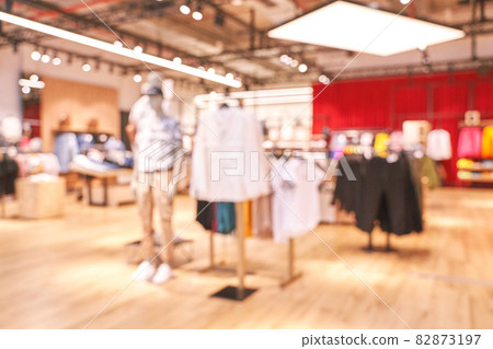 Empty blurry mall background. Defocused wallpaper. Business office interior 82873197