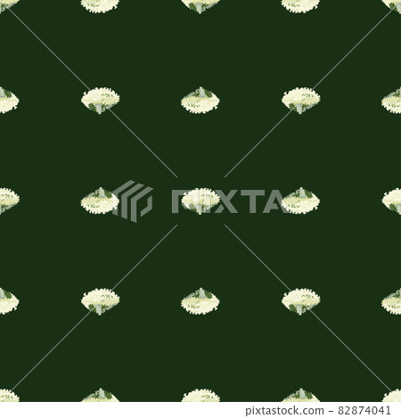 Seamless pattern lola rosa salad on dark green background. Minimalism ornament with lettuce Seamless pattern lola rosa salad on dark green background. Minimalism ornament with lettuce 82874041