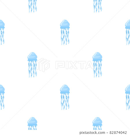 Seamless pattern jellyfish on white background. Simple ornament with sea animals . Seamless pattern jellyfish on white background. Simple ornament with sea animals . 82874042