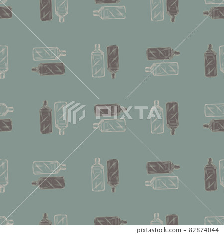 Seamless pattern retro chinese bottle on green background. Geometrical texture template for menu restaurant. Seamless pattern retro chinese bottle on green background. Geometrical texture template for menu restaurant. 82874044