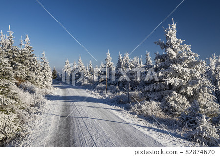 Winter landscape near Velka Destna, Orlicke mountains, Eastern Bohemia, Czech Republic Winter landscape near Velka Destna, Orlicke mountains, Eastern Bohemia, Czech Republic 82874670
