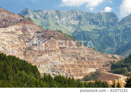 Erzberg iron mine in Styria in Austria 82875281