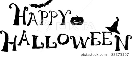 Handwritten letters HAPPY HALLOWEEN 82875307