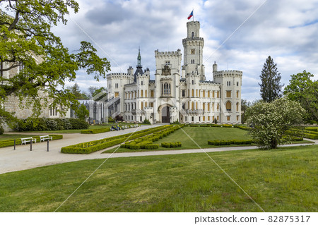 Hluboka nad Vltavou castle in Southern Bohemia, Czech Republic 82875317
