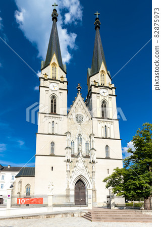 Church of Admont Abbey in the neo-Gothic style, Admont, Styria, Austria 82875973
