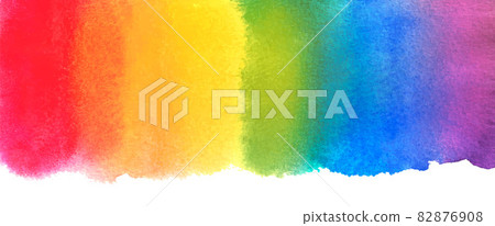 Watercolor rainbow abstract painting background. Hand drawn artwork, paper texture. Red, orange, yellow, green, blue, indigo, violet, purple colors Watercolor rainbow abstract painting background. Hand drawn artwork, paper texture. Red, orange, yellow, green, blue, indigo, violet, purple colors 82876908