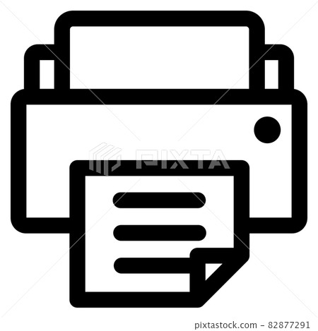 Printer simple illustration - Stock Illustration [82877291] - PIXTA