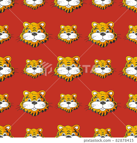 Symbol of 2022. Tigers in hand draw style. New Year 2022 Symbol of 2022. Tigers in hand draw style. New Year 2022 82878415