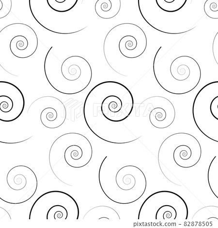 seamless pattern with spiral curls ornament.... - Stock Illustration ...