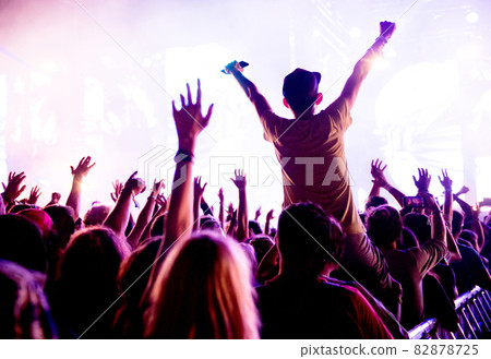 Crowd of people at concert Crowd of people at concert 82878725