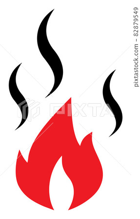 Fire Smoke - Vector Icon Illustration - Stock Illustration [82879549 ...
