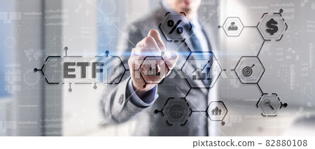 Exchange Traded Fund. Investor concept. ETF. Stock market index fund 82880108