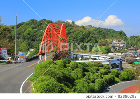 [Hiroshima Prefecture] Ondoo Bridge in fine weather 82880292