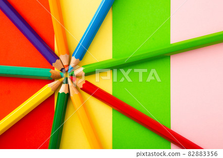 color pencil on colorful background 82883356