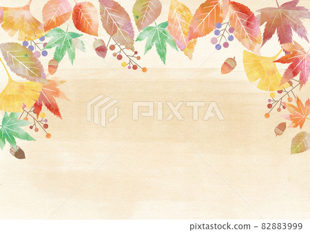 秋葉_水彩_日本紙背景995 82883999