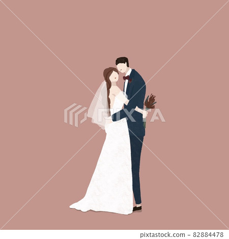 Bride and groom hugging, weddings, weddings, bridal, brides, veils 82884478
