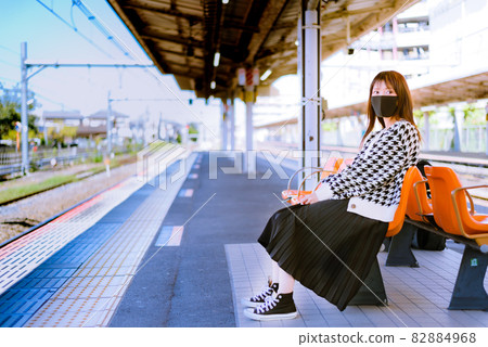 Mask girls going out on the train for the first time in a long time Mask girls going out on the train for the first time in a long time 82884968