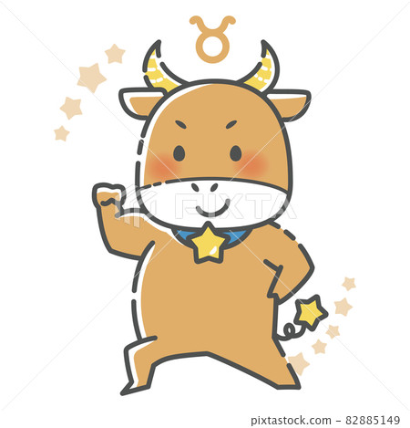 金牛座簡單可愛的插畫 金牛座簡單可愛的插畫 82885149