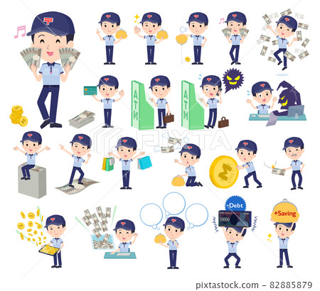 設置金錢和經濟的郵差人 82885879