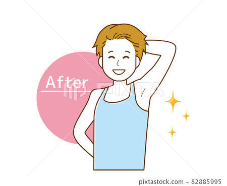 Vector illustration of a man doing armpit hair removal Vector illustration of a man doing armpit hair removal 82885995