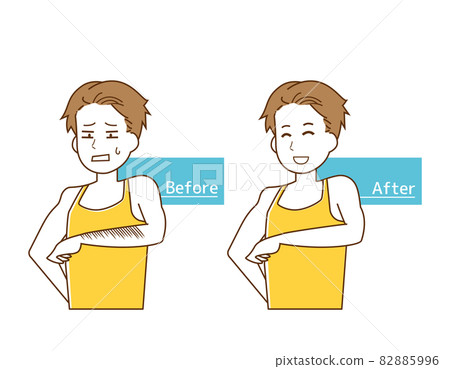 Vector illustration of a man doing arm hair removal Vector illustration of a man doing arm hair removal 82885996