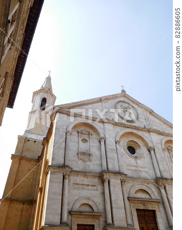 Italy Pienza Pienza Cathedral and Bells 82886605