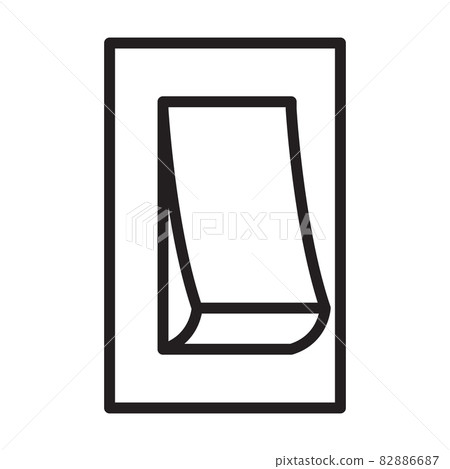 Electric switch outline icon vector. Power off linear style sign toggle switch off position for graphic design, logo, website, social media, mobile app, UI 82886687