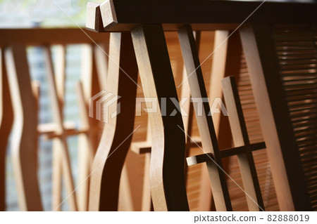 Old tsuitate. Kumiko. Japan. wood. Woodworking. Warmth. light. Blindfold. space. Japanese material. Japanese style 82888019