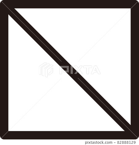 易於插入插圖和文字的方形黑色禁止標記 no.01 82888129