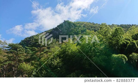 懸崖和藍天鄉村景色 82888377