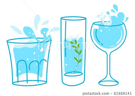 Purified water, lemonade with fresh herbs branch Purified water, lemonade with fresh herbs branch 82889141