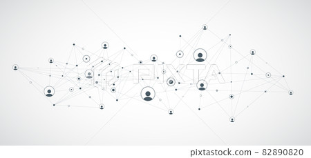 Network connection vector background. - Stock Illustration [82890820 ...
