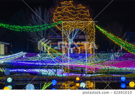 [Winter material] Illuminations image [Nagano Prefecture] 82891010