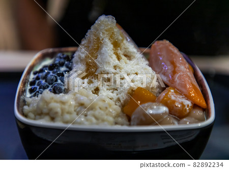 Traditional taiwanese iced dessert. Include Taro balls & Shaved ice. Traditional taiwanese iced dessert. Include Taro balls & Shaved ice. 82892234