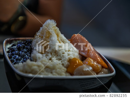 Traditional taiwanese iced dessert. Include Taro balls & Shaved ice. Traditional taiwanese iced dessert. Include Taro balls & Shaved ice. 82892235