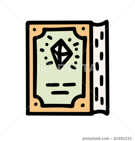 magic book color vector doodle simple icon 82892252