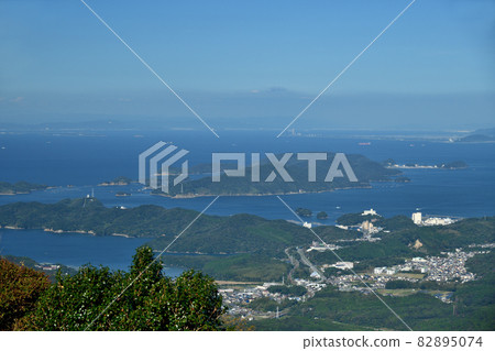 從淺間山山頂展望台眺望【三重縣伊勢市淺間町】 從淺間山山頂展望台眺望【三重縣伊勢市淺間町】 82895074