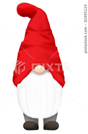 Scandinavian forest fairy simple tontou (Tomte, Nisse) material red 82895224