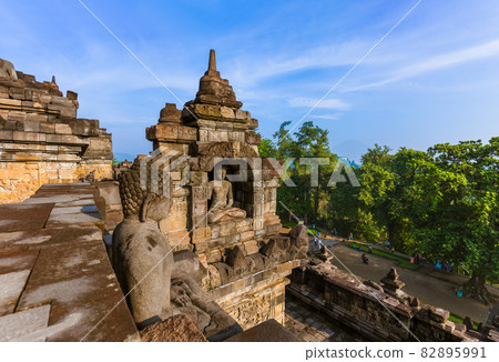 Borobudur Buddist Temple - island Java Indonesia 82895991