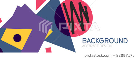 Abstract background. Blocks, lines, triangles, circles composition. Techno or business concept for wallpaper, banner, background, landing page Abstract background. Blocks, lines, triangles, circles composition. Techno or business concept for wallpaper, banner, background, landing page 82897173