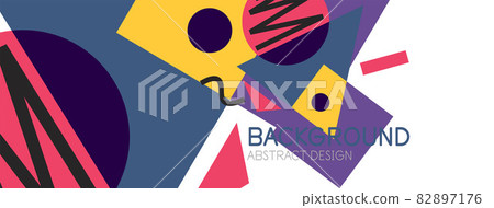 Abstract background. Blocks, lines, triangles, circles composition. Techno or business concept for wallpaper, banner, background, landing page Abstract background. Blocks, lines, triangles, circles composition. Techno or business concept for wallpaper, banner, background, landing page 82897176