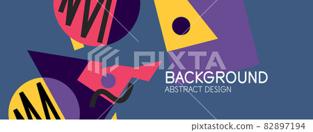 Abstract background with blocks, lines, geometric shapes. Techno or business concept for wallpaper, banner, background, landing page Abstract background with blocks, lines, geometric shapes. Techno or business concept for wallpaper, banner, background, landing page 82897194