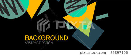 Abstract background. Blocks, lines, triangles, circles composition. Techno or business concept for wallpaper, banner, background, landing page Abstract background. Blocks, lines, triangles, circles composition. Techno or business concept for wallpaper, banner, background, landing page 82897196