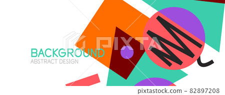 Abstract background. Blocks, lines, triangles, circles composition. Techno or business concept for wallpaper, banner, background, landing page Abstract background. Blocks, lines, triangles, circles composition. Techno or business concept for wallpaper, banner, background, landing page 82897208