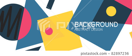 Abstract background with blocks, lines, geometric shapes. Techno or business concept for wallpaper, banner, background, landing page 82897236