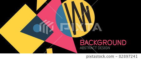 Abstract background. Blocks, lines, triangles, circles composition. Techno or business concept for wallpaper, banner, background, landing page Abstract background. Blocks, lines, triangles, circles composition. Techno or business concept for wallpaper, banner, background, landing page 82897241